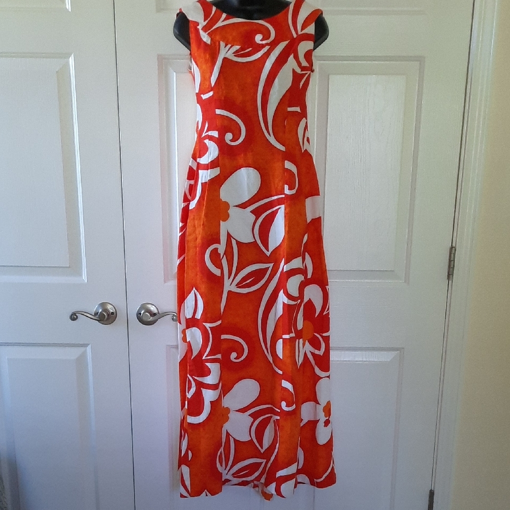 Vintage Diamond Head Hawaiian Sleeveless Maxi Sundress